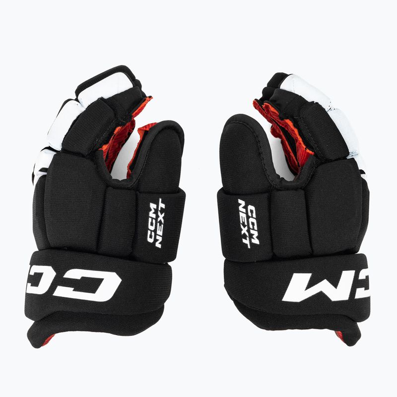 CCM Next JR children's hockey gloves black/white 3