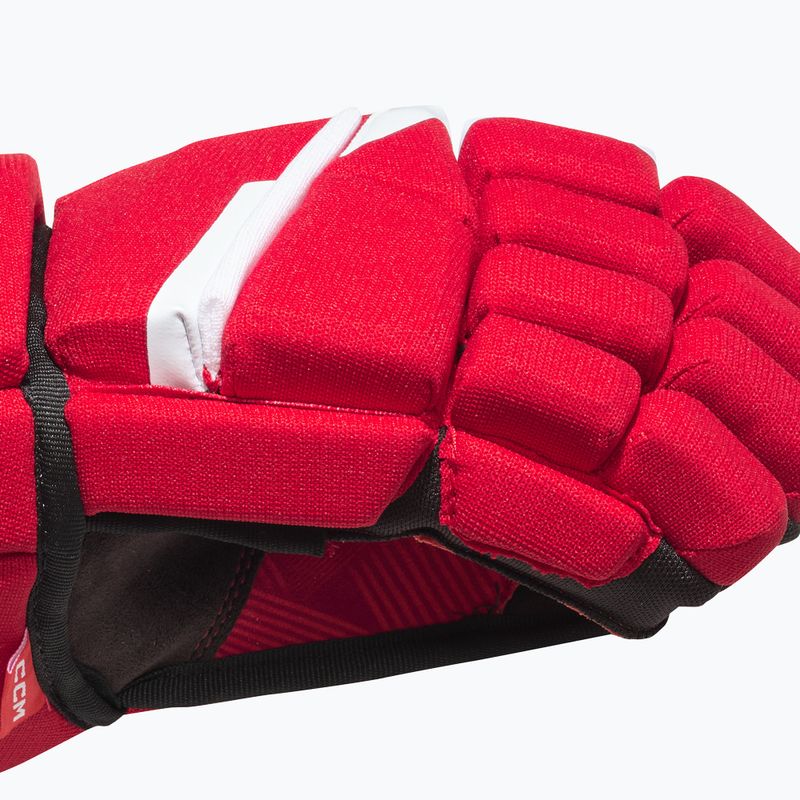Children's hockey gloves CCM Next JR red/white 3