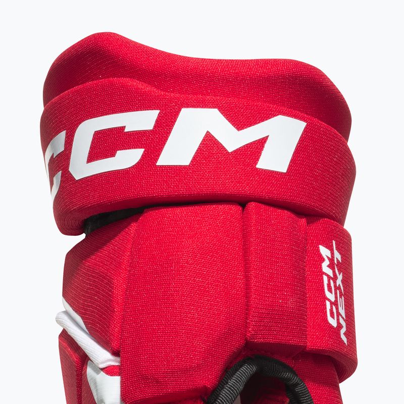 Children's hockey gloves CCM Next JR red/white 4