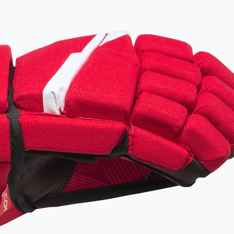 Children's hockey gloves CCM Next YTH red/white 3
