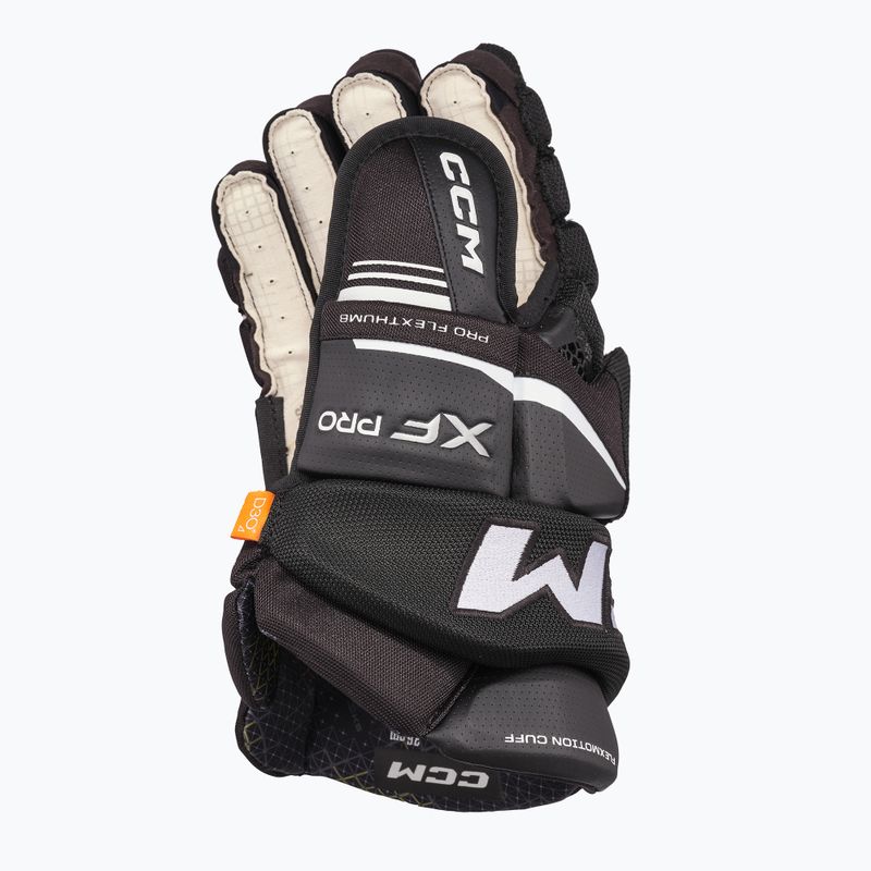 CCM Tacks XF Pro SR hockey gloves black/white 3