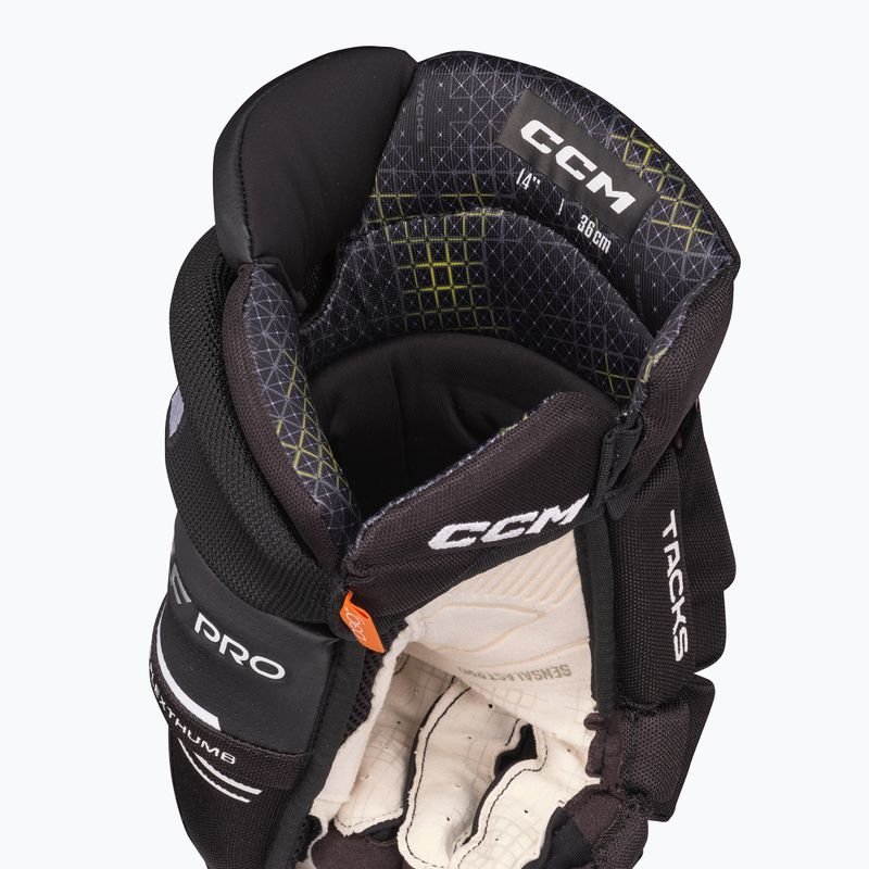CCM Tacks XF Pro SR hockey gloves black/white 4