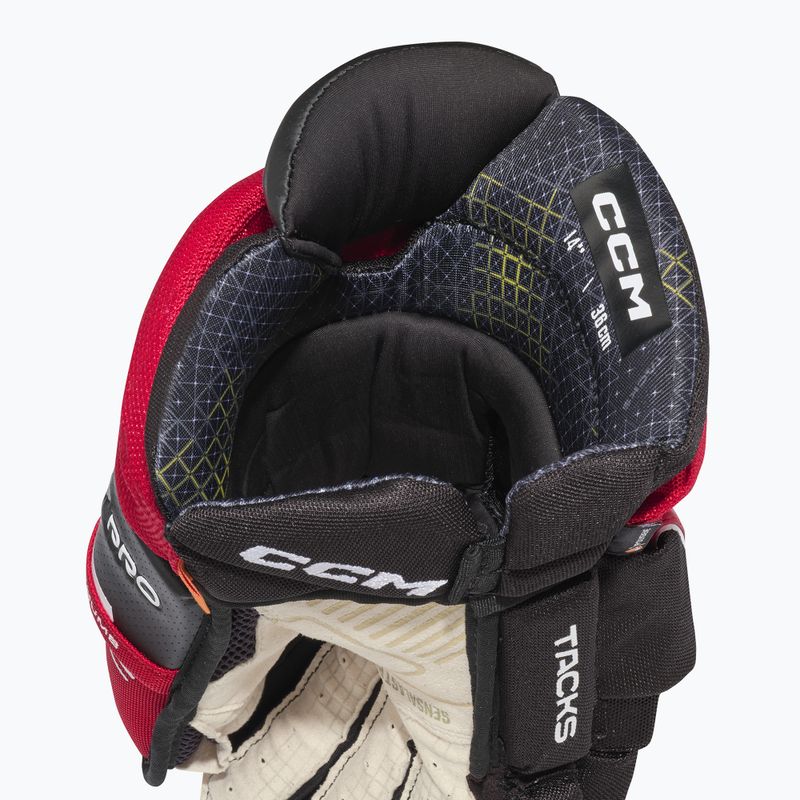 CCM Tacks XF Pro SR hockey gloves black/red/white 4