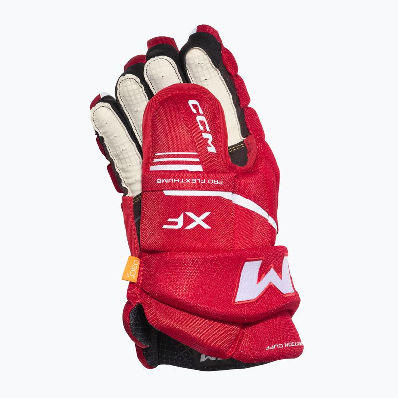 CCM Tacks XF SR red/white hockey gloves 3