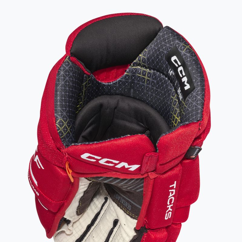 CCM Tacks XF SR red/white hockey gloves 4