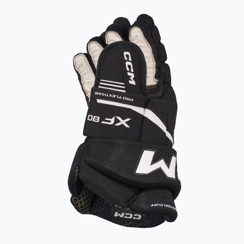 CCM Tacks XF80 SR black/white hockey gloves 3