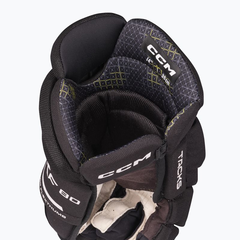 CCM Tacks XF80 SR black/white hockey gloves 4