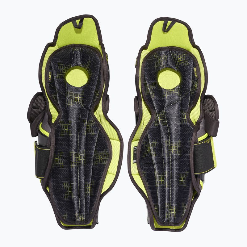 CCM Tacks XF80 JR black children's hockey shin guards 2