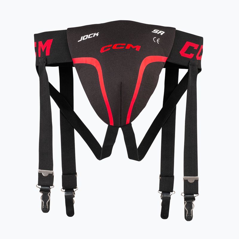 Children's jockstrap CCM Jock Combo YTH black/red