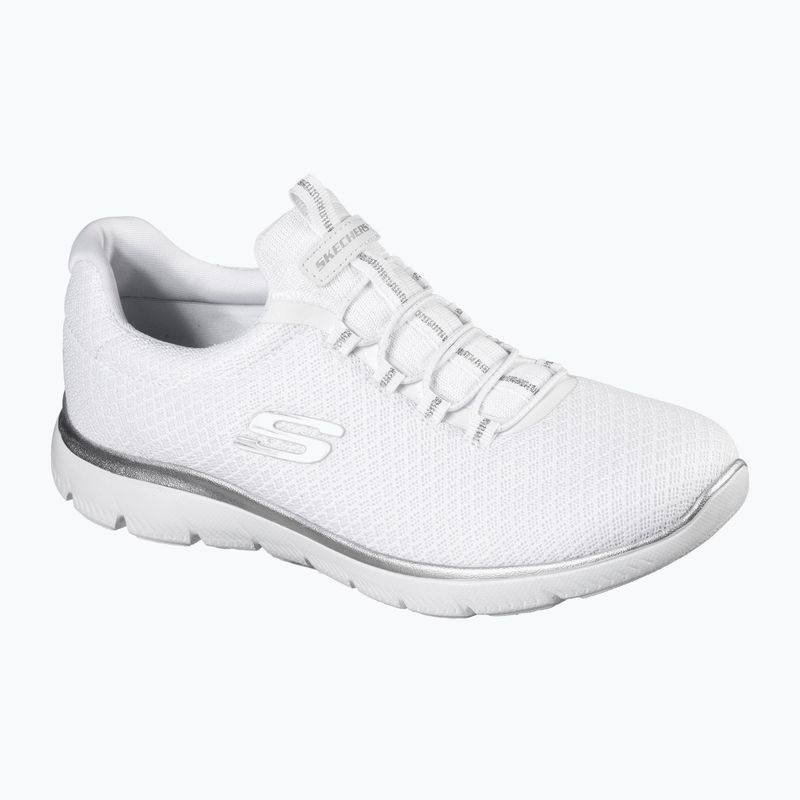 Women's training shoes SKECHERS Summits white/silver 11