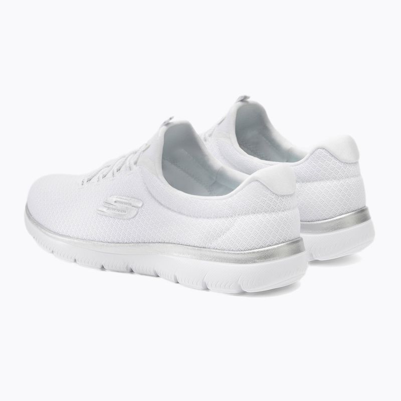 Women's training shoes SKECHERS Summits white/silver 3