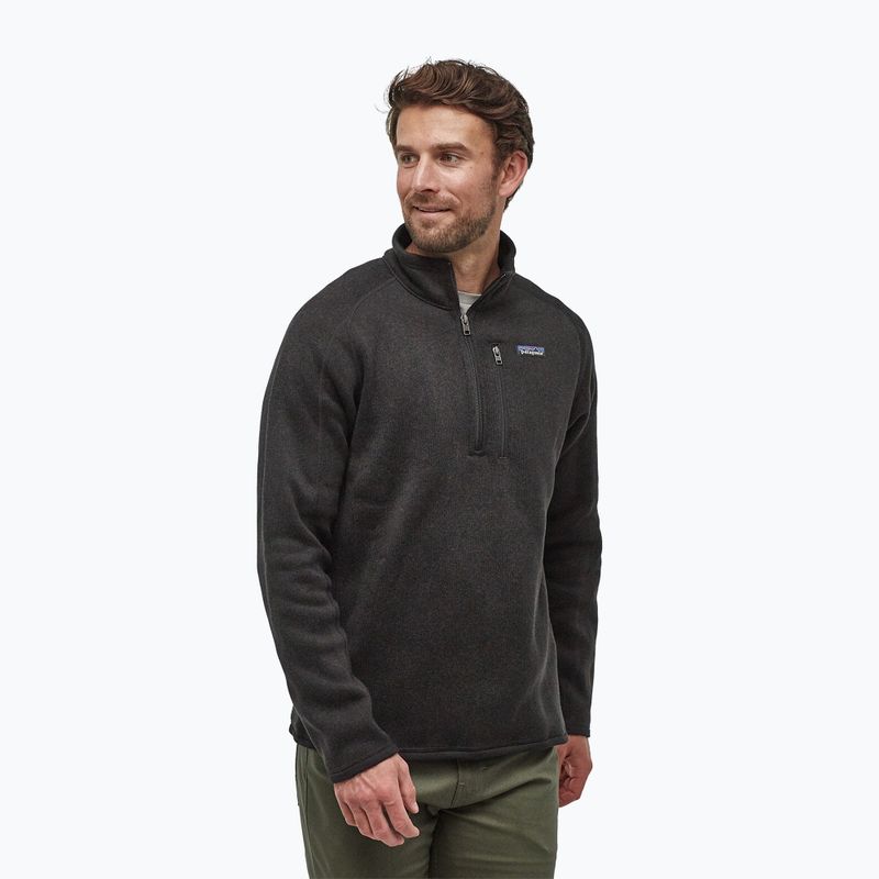 Men's Patagonia Better Sweater 1/4 Zip fleece sweatshirt black