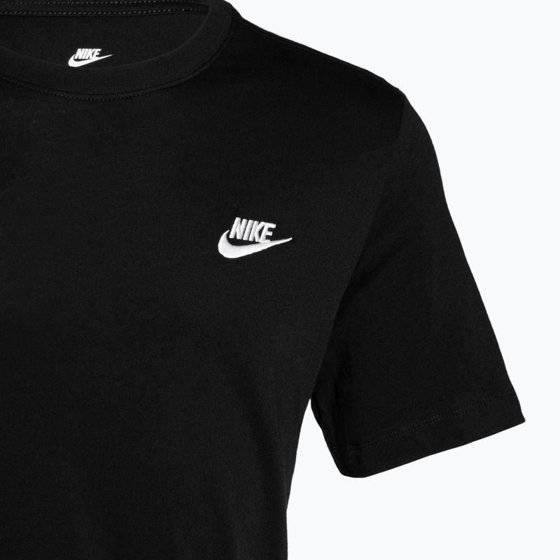 Men's Nike Sportswear Club black/white T-shirt 3