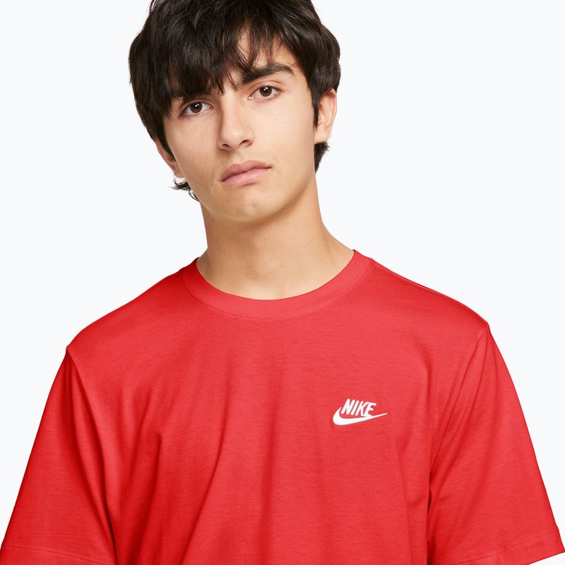 Men's T-shirt Nike Sportswear Club university red/white 3