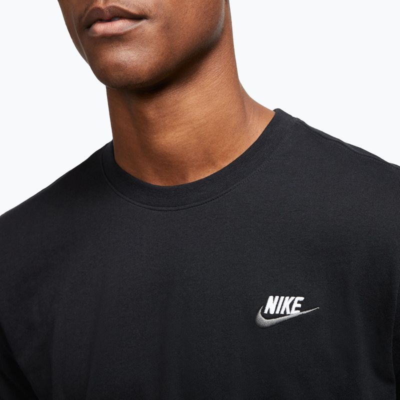 Men's T-shirt Nike Sportswear Club black/white/dark grey 4