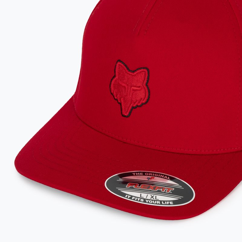 Baseball cap Fox Racing Fox Head Flexfit flame red 3
