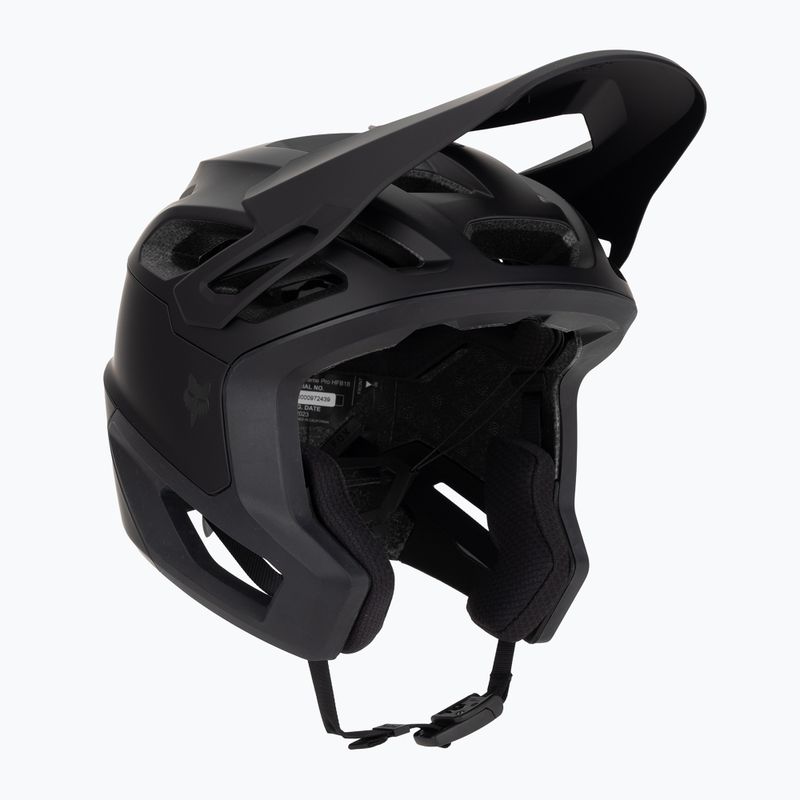 Fox Racing Dropframe Pro matte black bicycle helmet 8