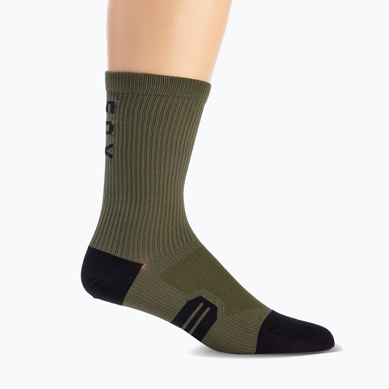 Fox Racing 8 Ranger olive green cycling socks 2