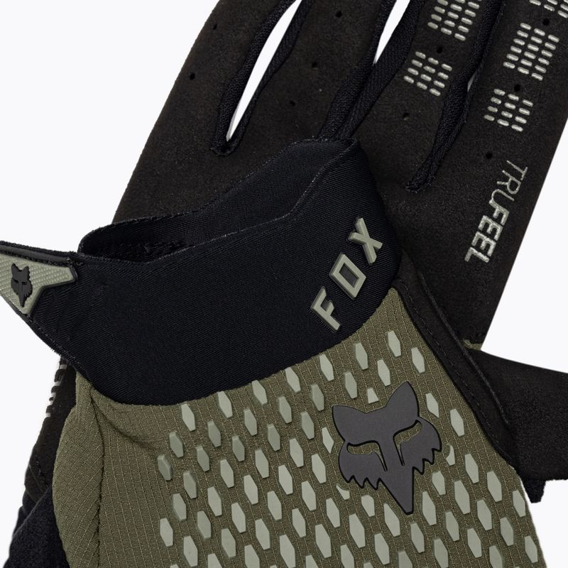 Men's cycling gloves Fox Racing Defend olive green 4