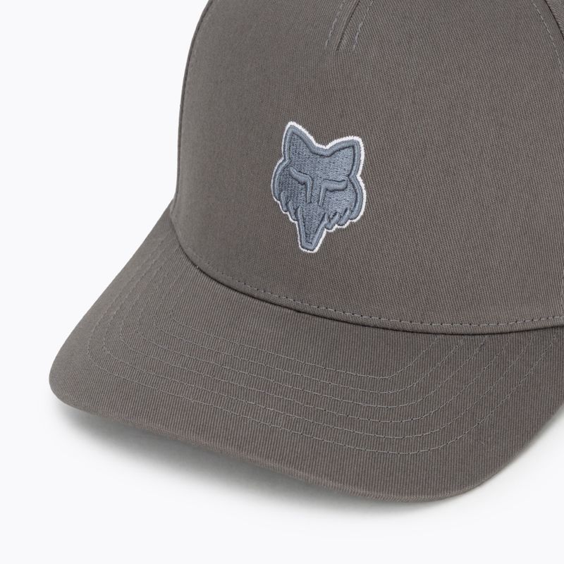 Baseball cap Fox Racing Fox Head Flexfit steel grey 3