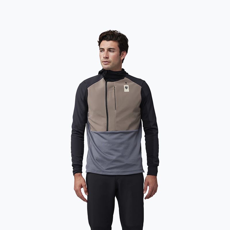 Men's cycling sweatshirt Fox Racing Defend Thermal Hoodie ash