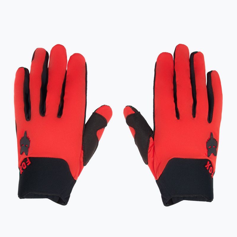 Men's cycling gloves Fox Racing Defend Wind Offroad fluorescent red 2