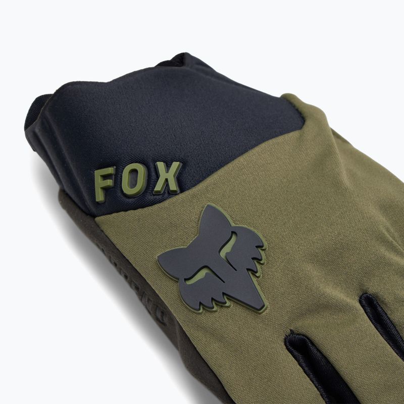 Men's cycling gloves Fox Racing Defend Wind Offroad olive green 4