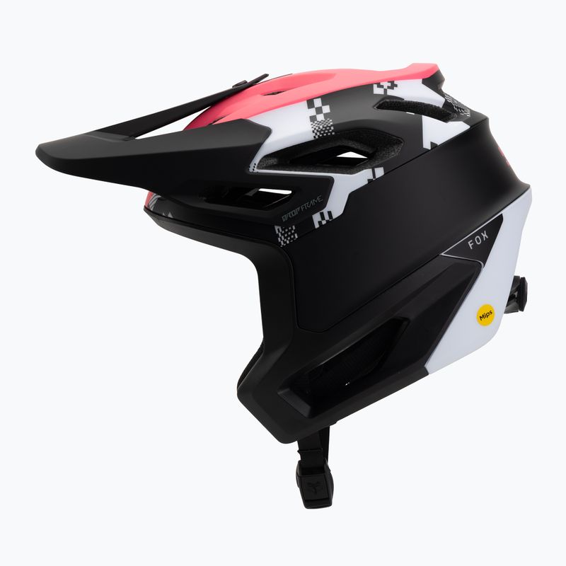 Fox Racing Dropframe Pro Digi Image black/white bike helmet 3