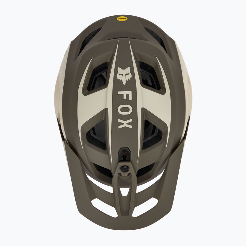 Fox Racing Speedframe Pro Defy cream bike helmet 5