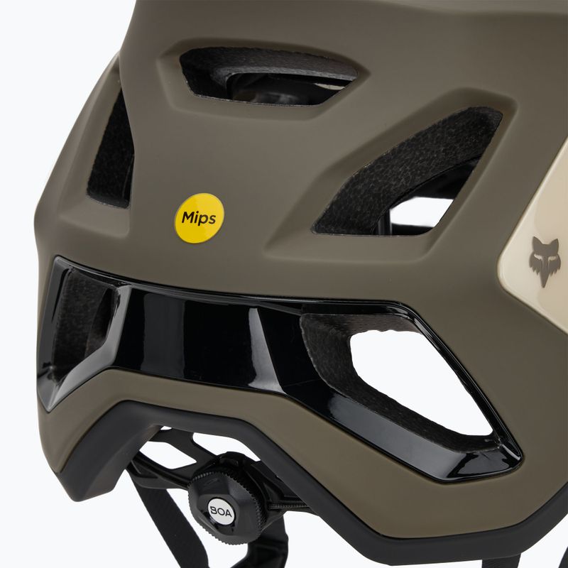 Fox Racing Speedframe Pro Defy cream bike helmet 8