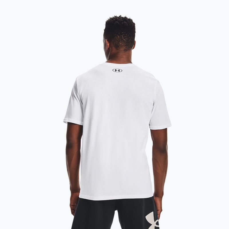 Men's Under Armour Sportstyle Left Chest SS training t-shirt white/black 2