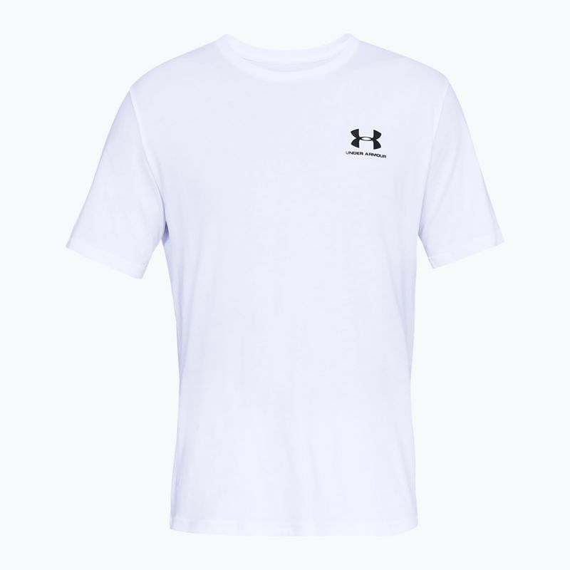 Men's Under Armour Sportstyle Left Chest SS training t-shirt white/black 8