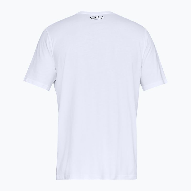 Men's Under Armour Sportstyle Left Chest SS training t-shirt white/black 9