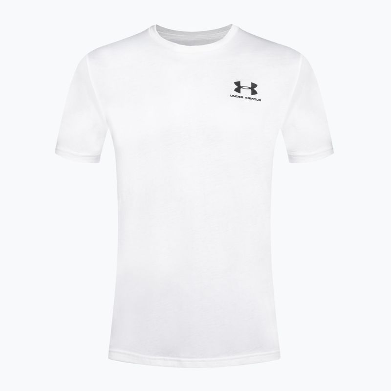 Men's Under Armour Sportstyle Left Chest SS training t-shirt white/black 4