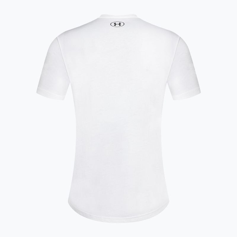 Men's Under Armour Sportstyle Left Chest SS training t-shirt white/black 5
