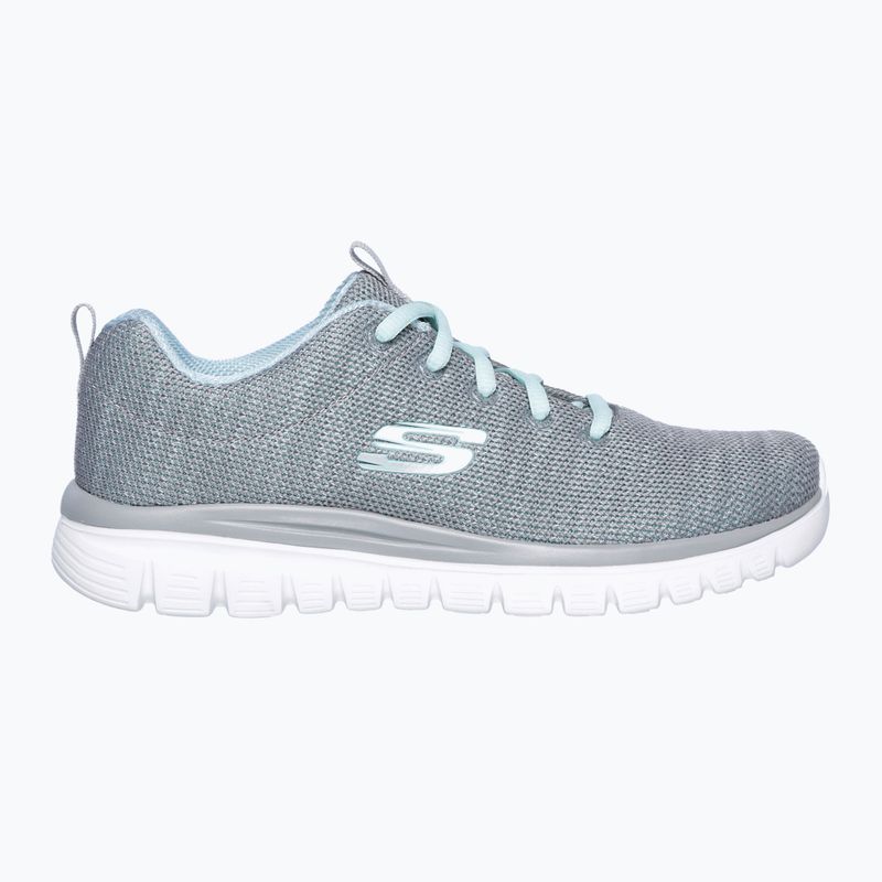 SKECHERS Graceful Twisted Fortune women's training shoes gray/mint 8