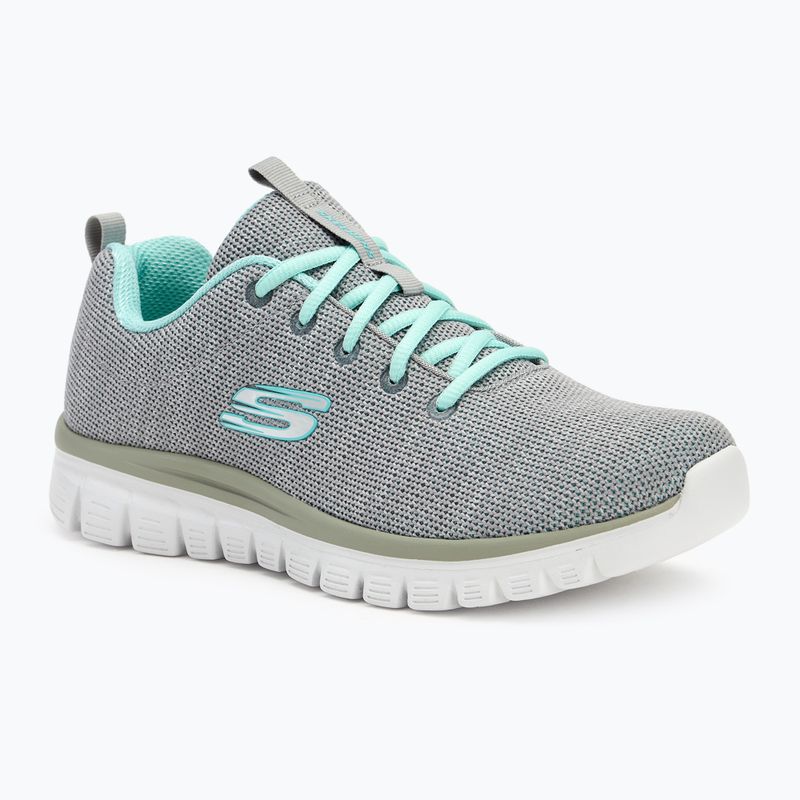 SKECHERS Graceful Twisted Fortune women's training shoes gray/mint