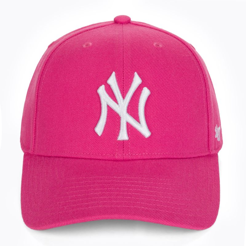 47 Brand MLB New York Yankees MVP SNAPBACK magenta baseball cap 4