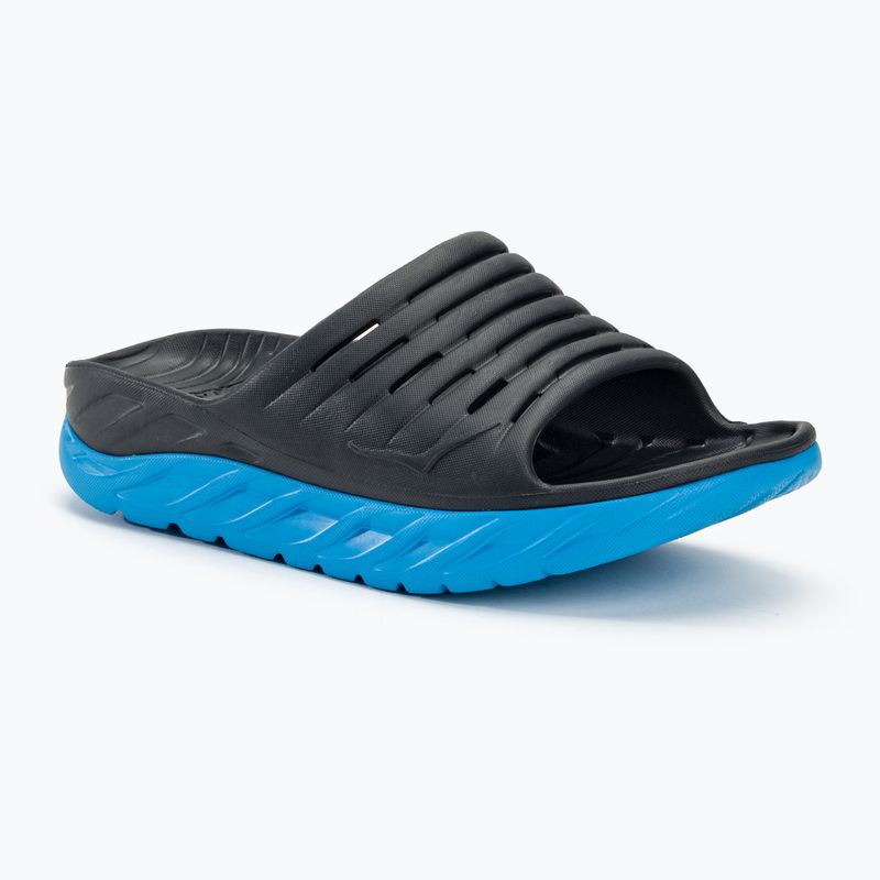 Women's HOKA Ora Recovery Slide 2 ebony/dresden blue slides