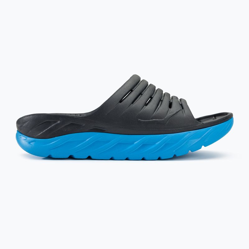 Women's HOKA Ora Recovery Slide 2 ebony/dresden blue slides 2