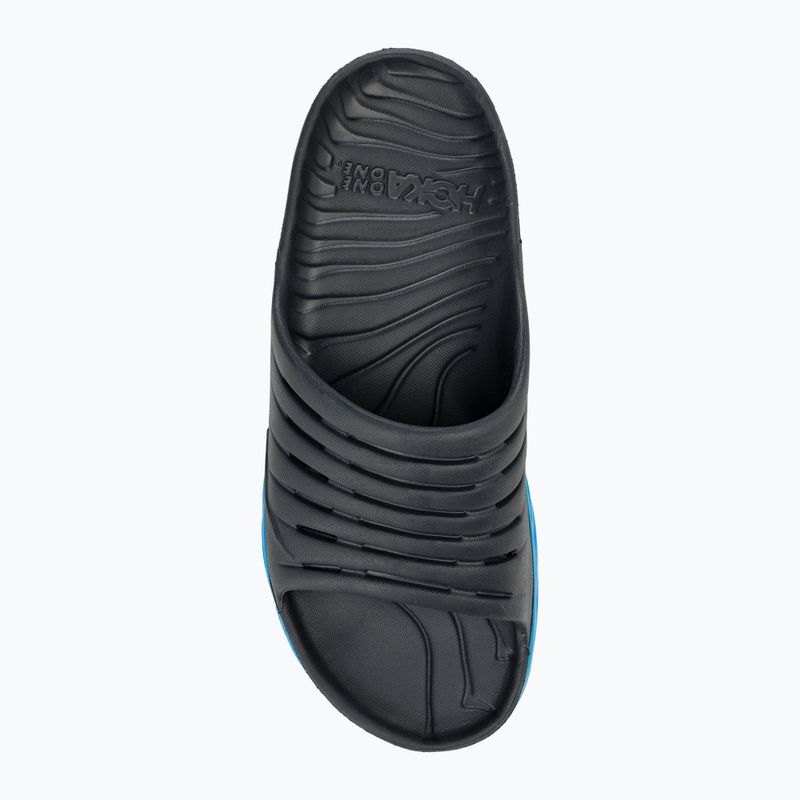 Women's HOKA Ora Recovery Slide 2 ebony/dresden blue slides 5