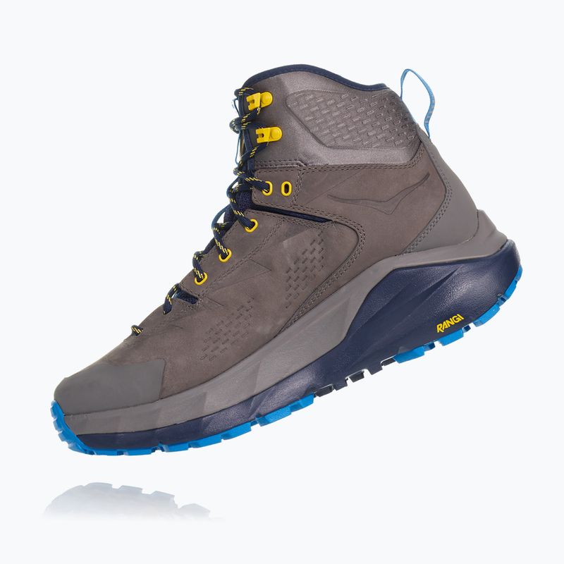Men's trekking boots HOKA Sky Kaha charcoal grey/blue 3