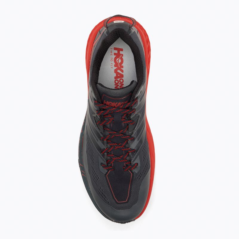 HOKA Speedgoat 3 running shoe dark shadow/poppy red 5