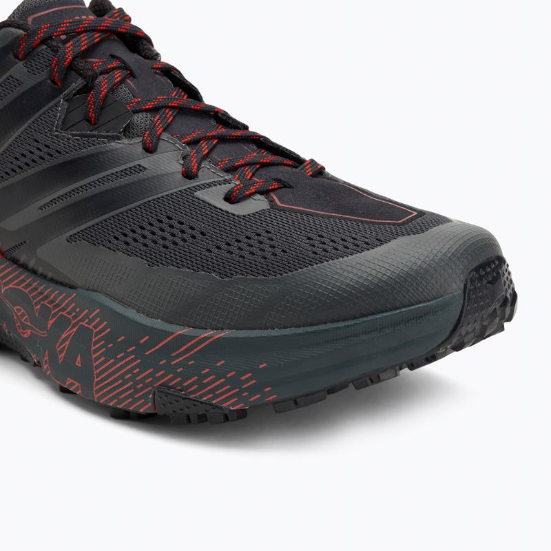 HOKA Speedgoat 3 running shoe dark shadow/poppy red 7