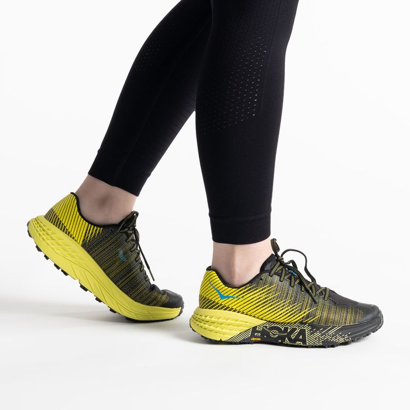 Women's running shoes HOKA Evo Speedgoat black/yellow 1111430-CIB 3
