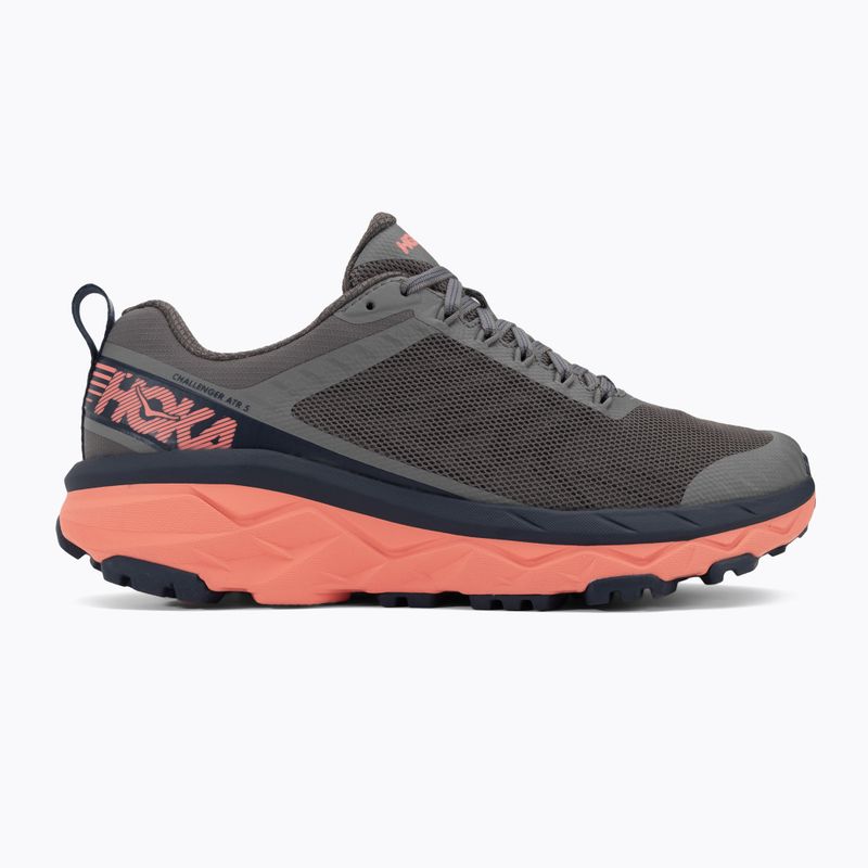 Women's running shoes HOKA Challenger ATR 5 charcoal gray/fusion coral 2