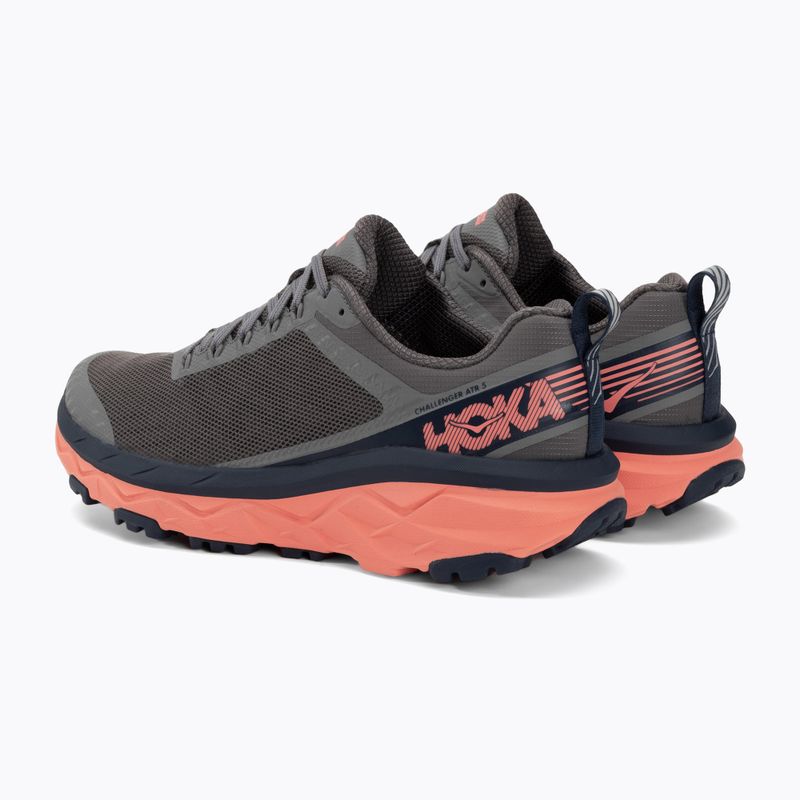 Women's running shoes HOKA Challenger ATR 5 charcoal gray/fusion coral 3