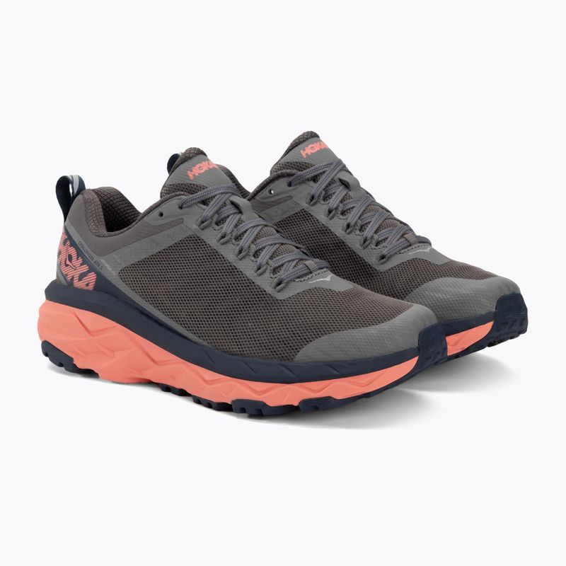 Women's running shoes HOKA Challenger ATR 5 charcoal gray/fusion coral 4