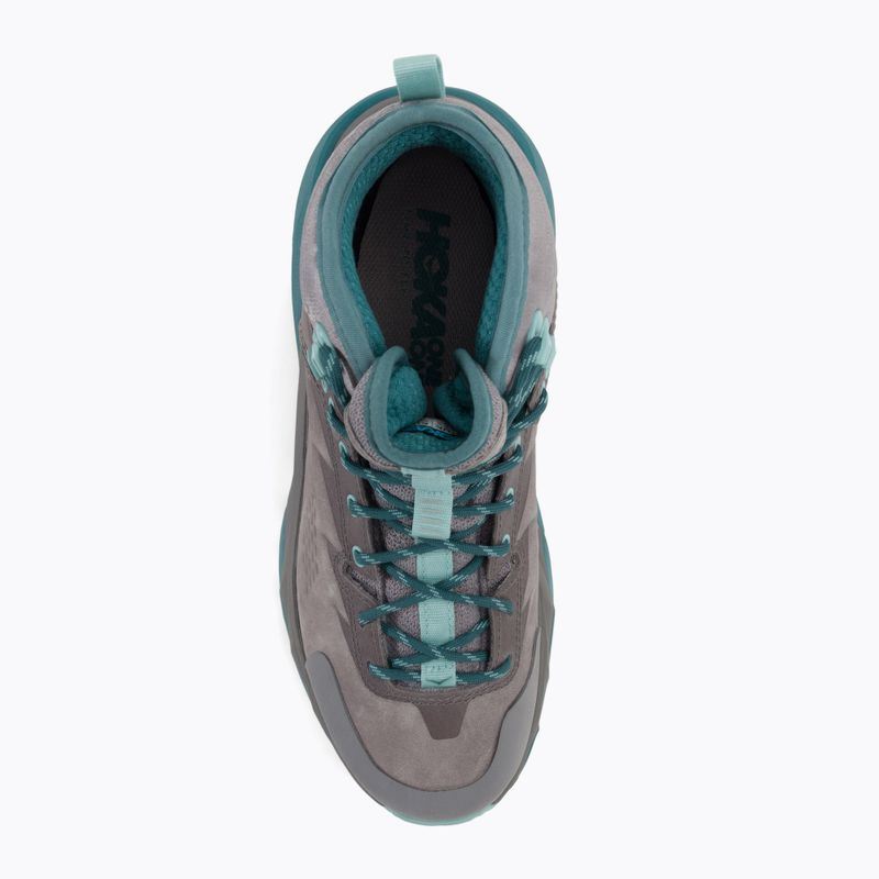 Women's trekking boots HOKA Kaha GTX frost gray/aqua haze 6