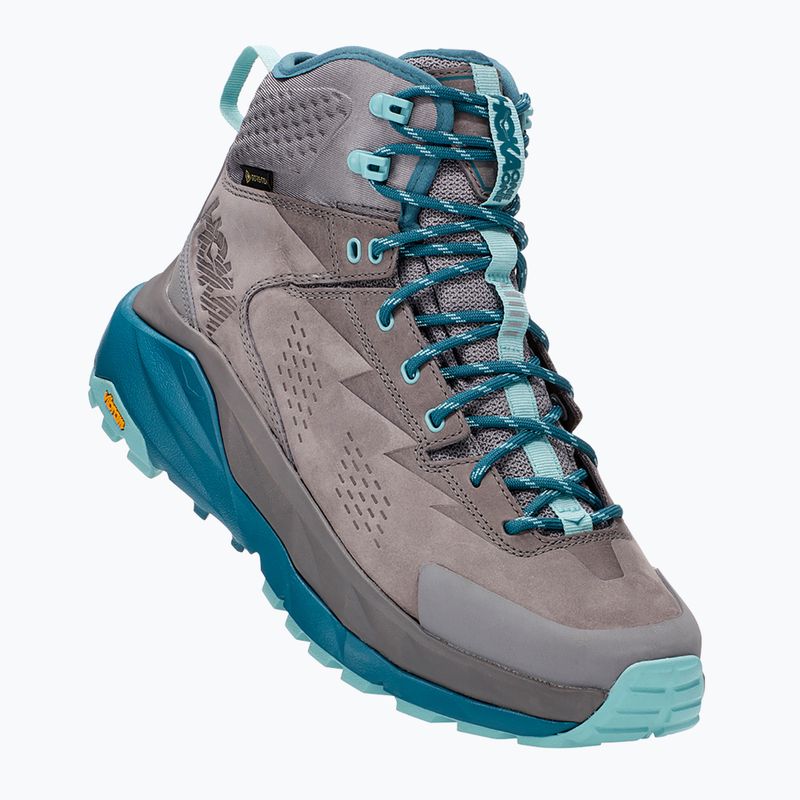 Women's trekking boots HOKA Kaha GTX frost gray/aqua haze 8